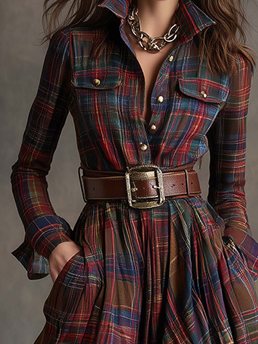 Mireline - Timeless Button-Up Shirt Dress